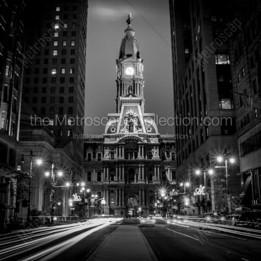 Philadelphia City Hall on Centre Square -- Philadelphia Black and White Photography