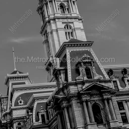 A Tight Shot of Philadelphia City Hall -- Philadelphia Black and White Photography