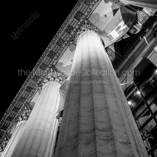 An Art Museum Pillar -- Philadelphia Black and White Photography