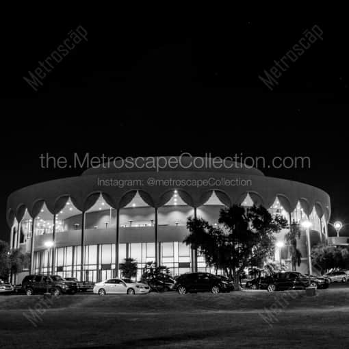 The Gammage Center at Night -- Phoenix Black and White Photography