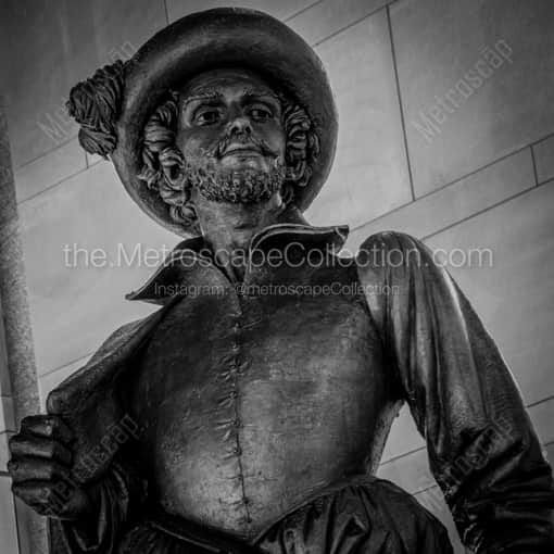 The Sir Walter Raleigh Statue -- Raleigh Black and White Photography