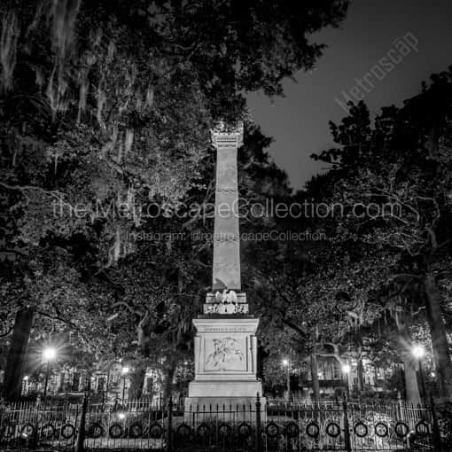 The Siege of Savannah Monument  -- Savannah Black and White Photography