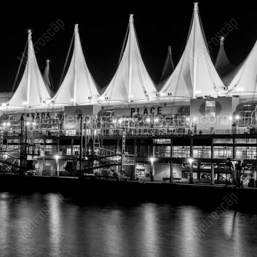 The Canada Place Sails -- Vancouver Black and White Photography