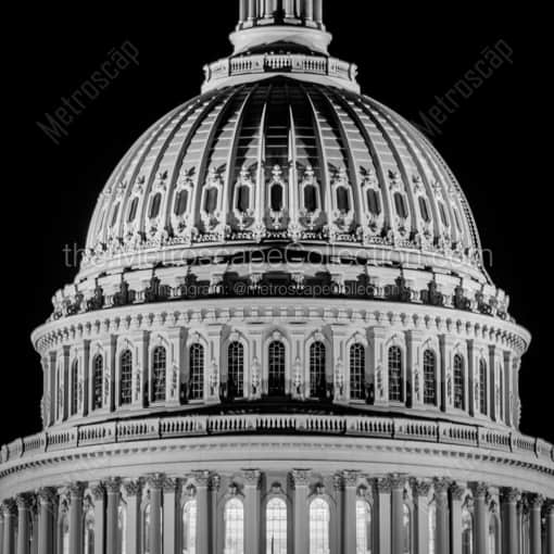 The US Capitol Building Dome -- Washington DC Black and White Photography