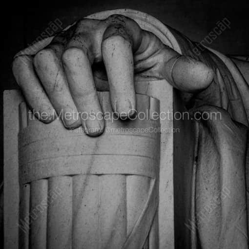 Lincoln's Right Hand -- Washington DC Black and White Photography