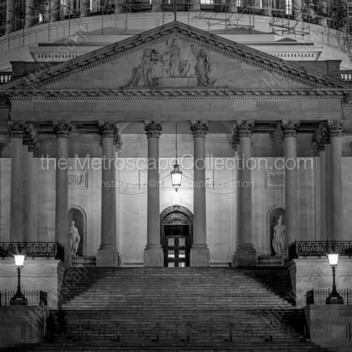 The Center East Entrance of the Capitol Building -- Washington DC Black and White Photography