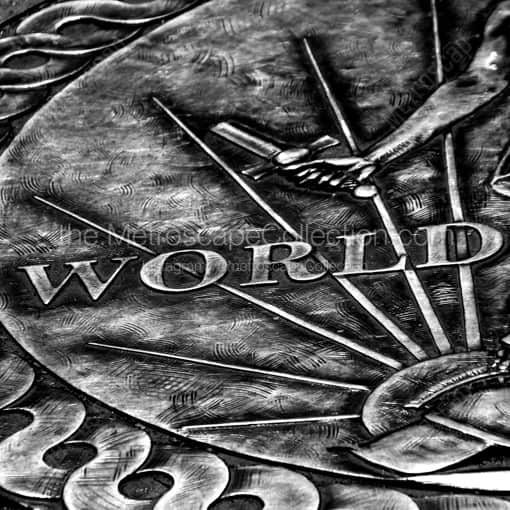 World War II Seal at WW2 Memorial -- Washington DC Black and White Photography