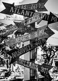 Vertical Seaside Florida Mileage Post Framed Photos