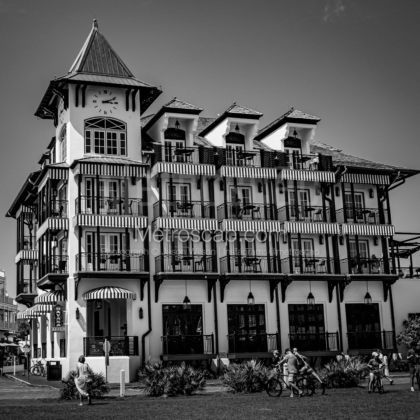 The Pearl Hotel Rosemary Beach FL black and white Photography The Pearl Hotel Rosemary Beach FL black and white Photography square crop