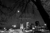 Horizontal The Akron Ohio Skyline at Night Photography
