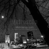 Square The Akron Ohio Skyline at Night Photography