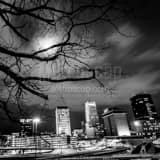 Square The Akron Skyline from Glendale Park black and white Pictures