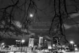 Horizontal The Akron Skyline Along the MLK Jr. Boulevard black and white Pictures