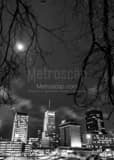 Vertical The Akron Skyline Along the MLK Jr. Boulevard black and white Pictures