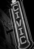 Vertical The Akron Civic Theater Sign Photography