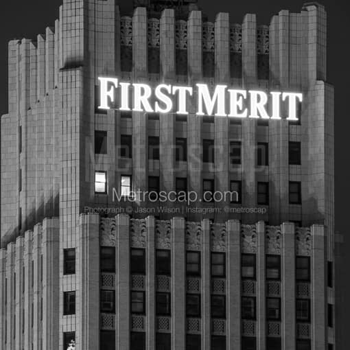 The First Merit Building in Akron -- Akron Black and White Photography