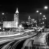 Square The Atlanta Skyline from 17th Framed Photos