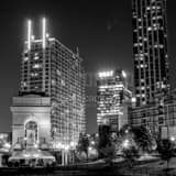 Square Atlantic Station at Night Framed Photos