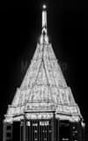 Vertical The Top of Bank of America Plaza at Night Framed Photos