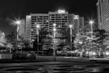 Horizontal The Omni Hotel at CNN Plaza in Downtown Atlanta at Night Framed Photos