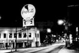 Horizontal The Coca-Cola Sign on Edgewood black and white Photos