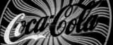 Panoramic The Giant Coca-Cola Sign at Night black and white Photos