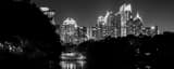 Panoramic The Midtown Atlanta Skyline from Piedmont Park at Night Framed Photos