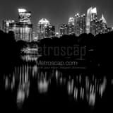 Square The Midtown Atlanta Skyline from Piedmont Park Framed Photos