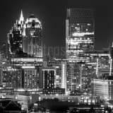 Square The Midtown Atlanta Skyline from atop CNN Center Framed Photos