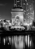 Vertical The Millennium Gate Arch and Pond at Night Framed Photos