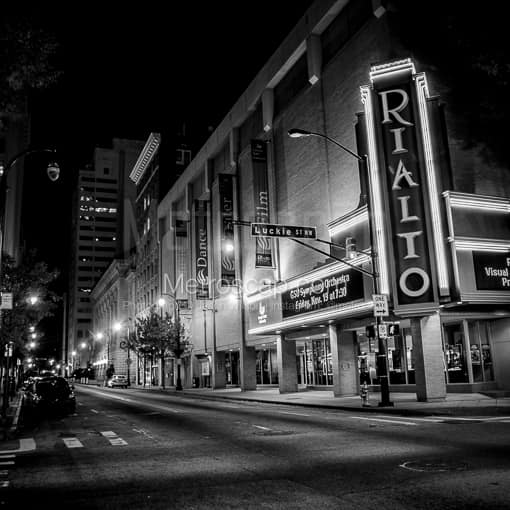 The Rialto Theater off Luckie -- Atlanta Black and White Photos