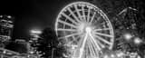 Panoramic The Skyview Atlanta Ferris Wheel at Night Framed Photos