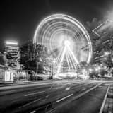 Square The Skyview Atlanta Ferris Wheel near Centennial Olympic Park Framed Photos