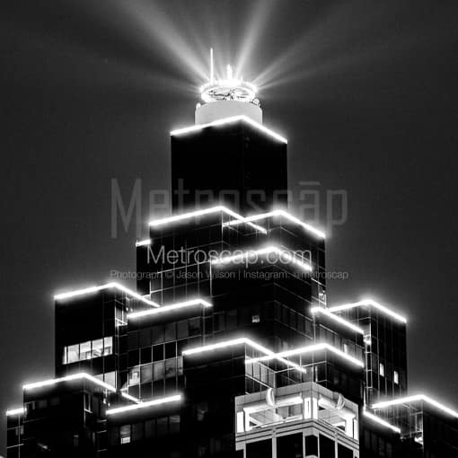 Atlanta Black and White Photos of The Top of the SunTrust Plaza Building in Downtown Atlanta The Top of the SunTrust Plaza Building in Downtown Atlanta -- Atlanta Black and White Photos