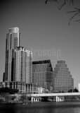 Vertical The Austin Skyline in the Afternoon black and white Pictures
