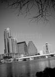 Vertical A Couple Enjoys the Afternoon Austin Skyline black and white Pictures