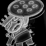 Square The Home Slice Pizza Guy black and white Pictures