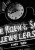 Vertical The Joe Koew and Sons Jewelers Neon Sign black and white Pictures