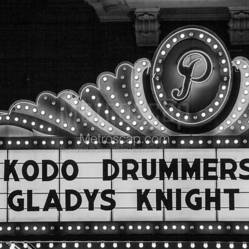 The Marquee of the Paramount Theater -- Austin Black and White Photography