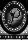 Vertical The Paramount Theater Sign black and white Pictures
