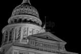 Horizontal The Texas Capitol Building Dome landscape black and white Photography