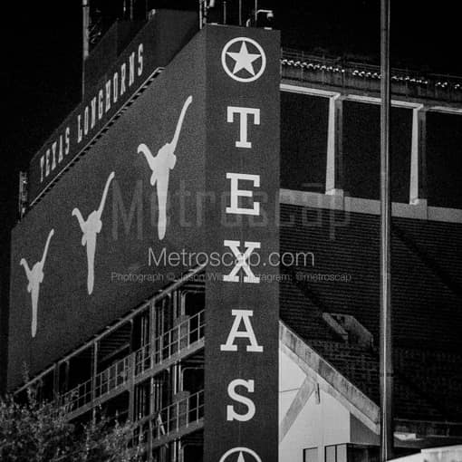 Texas Memorial Stadium -- Austin Black and White Photography