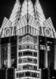 Vertical The Top of the Frost Bank Building black and white Pictures