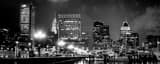 Panoramic Lights along the Inner Harbor and Baltimore Skyline at Night Photography