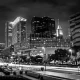 Square Traffic in the Foreground of the Baltimore Skyline Along Pratt Street Photography