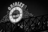 Horizontal The Clock Behind The Camden Yards Score Board Photography