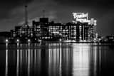 Horizontal The Domino Sugars Factory as seen from across the Inner Harbor at Night Photography