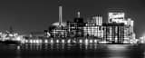 Panoramic The Domino Sugars Plant Illuminates the Inner Harbor Photography