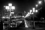 Horizontal Geometric Lamps Line the Inner Harbor Photography