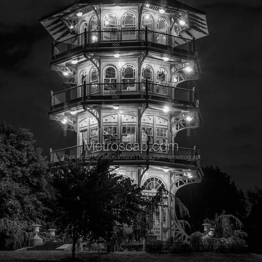 The Pagoda in Patterson Park -- Baltimore Black and White Photography